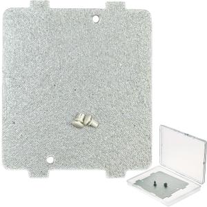 WB39X10034 Microwave waveguide Cover is Suitable for GE Microwave waveguide Cover Replacement, 3-7/8x4-1/4 inches (Thickened), Packed in PE Packaging Box, Equipped with Two Microwave Locking Buttons.