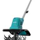 Cordless Brushless Garden Tiller Cultivator Compatible with Makita 18v Battery (Tool Only), 10 Wide 7 Deep Electric Soil Rototiller, 48-Tine Mini Rotary Aerator for Garden Beds & Soil Preparation