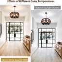 5-Light Farmhouse Pendant Chandelier, 20 In Round Dining Room Light Fixture, 5-Light_009