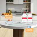 20" Tempered Glass Lazy Susan Turntable - Round Rotating Serving Tray for Dining Table, Kitchen, Party - Heat-Resistant, Silent Spinner, Modern Design