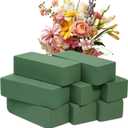 8 Pcs Floral Foam Blocks for Flower Arrangement (7.8 L x 3.5 W x 2.4 H) Wet and Dry Green Floral Foam for Wedding, Birthdays, Home Decorations (Medium Size)