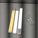 Joyzy 3 Pack Battery Operated Closet Lightings LED Rechargeable Motion Sensor Counter Light Indoor Magnetic Dimmable Above Stove Lights, Wireless Under Cabinet Lights Over Sink Light RV Step Lighitng