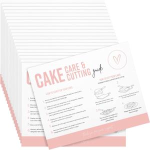 200 Pcs Cake Care Instruction Card Small Business Cards for Shop Boxes Professional Boards Baking Supplies Kit Set, How to Carry and Store Your Cake Instruction(Classic)