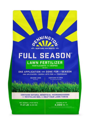 Pennington Full Season Lawn Fertilizer 32-0-5 4M 11.2lb