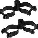 VIVIDA 1-5/8" Black Gate Hinge Kit, Chain Link Male Female Gate Post Hinges, Black Chain Link Fence Hardware, 2 Set