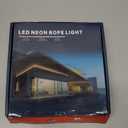 LED Strip Lights Warm White 3000K,16.4ft 110-120V Neon Rope Lights,Flexible Silicone Outdoor Waterproof Neon Strip Lights for Bedroom,Mirror,Kitchen Cabinet, Living Room,Halloween Decor