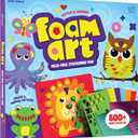 Dan&Darci Foam Sticker Art Craft for Kids - Toddler Arts & Crafts for Ages 3-5 - Boys 4-6 Birthday Gift - DIY Kid Activities Ages 3 4 5 6 Years - 4 Year Old Boy Gifts - Mess Free Craft Activity