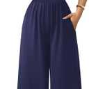 Ekouaer Jumpsuits for Women Sleeveless Spaghetti Strap Womens Jumpsuit One Piece Wide Leg Summer Romper With Pockets 2026, Medium