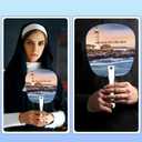 50 Pcs Christian Church Fans Handheld Bulk Prayer Parlor Handheld Fans Lord's Prayer Bible Verses Inspirational Scripture Christian Religious Gift Present (50Pcs scenery)