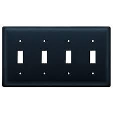GNIXYUNXI Light Switch Cover Plate Luxury Black White Marble 4 Gang Quad Toggle Wall Plate Electrical Outlet Cover Decorative Switch Plate Covers for living Room Home Decor