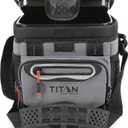 Titan Deep Freeze Coolers - Zipperless Hardbody Cooler - Deep Freeze Insulation, HardBody Liner, and SmartShelf (Sharkskin Gray)