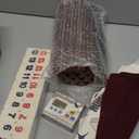 Extguds 6 Player Rummy Cube Game Set, Classic Large Tiles Rummy Cube Game, with 6 Wooden Racks/Trays, 160 Rummy Tiles, Portable Canvas Bag, 1 Timer, 1 Storage Bag,for Family and Party