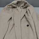 PEHMEA Women's Wool Blend Mid-Length Coat for Fall Winter, Single-Breasted Warm Classic Peacoat for Office Casual Outerwear (Medium, Oatmeal)