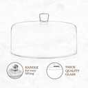 Glass Cake Dome, Cake Cover Lid for Freshness and Display | 11" Diameter