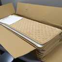 Bullnose Stair Treads Non Slip 9.5" x 32", 14 Pcs Carpet Stair Treads for Wooden Steps Indoor with Edge Protection, Reusable Peel and Stick TPU Backing Stair Runner Rugs - Lattice Pattern Beige