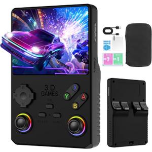 V40 PRO Upgraded Retro Handheld Game Console, Built in 35,000+Classic Games, 36+Simulators, Linux System, 3.5-inch 4K HD IPS Screen Video Player, 256GB TF Card, Portable Pocket Arcade Console (Black)