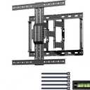 Geckostrol Full Motion TV Wall Mount for Most 32-65 inch Flat Screen/LED/4K TV, TV Mount Bracket Dual Swivel Articulating Tilt 6 Arms, Max VESA 600x400mm, Holds up to 132lbs, Fits 12 16" Wood Studs