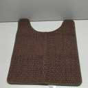 Braided Toilet Rugs U Shaped, Non Slip Toilet Mats for Bathroom Floor Machine Washable Super Absorbent Contour Bath Rugs for Toilet Mat Quick Dry U Shaped Toilet Rug, 20''x24'' Braun