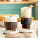 ISMASOAN Ribbed Glassware Set of 12, Stackable Glasses 12 oz and 7 oz, Bubble Glasses Drinking, Vintage Glassware, Beaded Glassware, Highball Glasses, Gift Box Set