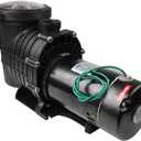 Swimming Pool Pump Above ground, 1.5 HP 4980 GPH In Ground Self Primming Pool Filtre Pump with Strainer Basket Pool Pump Motor for Clean Swimming Pool Water Low Noise