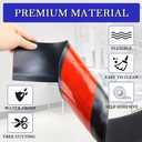 LSGCQ Flexible Baseboard Molding Trim 4 Inch x 20 Feet Self-Adhesive Vinyl Wall Base Peel and Stick Cove Base Rubber Wall Moulding Trim (Black)