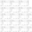 TUZAZO 20 Pack 1 OZ Plastic Jars Round Clear Cosmetic Container Jars with Lids, Low Profile for Lotion, Cream, Ointments, Makeup, Eye Shadow, Rhinestone, Samples, Pot, Travel Storage