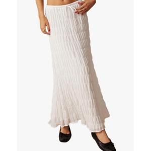 Verdusa Women's Maxi Skirt Shirred Ruffle Textured Pencil Skirt Boho Maxi Long Skirts Going Out (S)