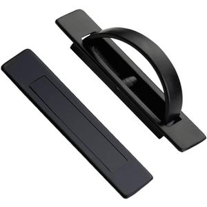 2 Pcs Invisible Cabinet Drawer Handle 180 Rotating Zinc Alloy Hidden Grip Concealed Door Pulls Handles Hardware for Cabinet,Tatami,Wardrobe,Drawer,Closet,Cabin (Black)