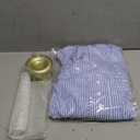 Toulite 4 Pcs Halloween Pajama Set Includes Men's Nightshirt Night Sleeping Cap Candle Holder Beige Candle for Halloween (2X-Large)