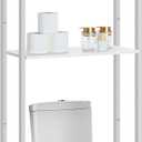 HOOBRO Over The Toilet Storage, 3-Tier Bathroom Organizer Shelf Over Toilet, Freestanding Bathroom Storage Shelves, Space Saver, Easy to Assemble for Room, White WT41TS01