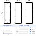 3 Set Peel and Stick Wall Molding Kit, Premade Self Adhesive Wainscoting Panels, Ready to Assemble Accent Molding Trim for Interior Wall Moulding Decor (24x72in)