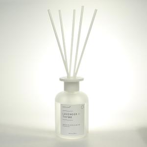 SENSE ISLAND Reed Diffuser Set, Lavender Thyme Scent, 6.7 oz, Home Fragrance with 5 Diffuser Sticks Long Lasting Fragrance (White)