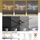 Modern Led Chandelier 4-Lights Semi-Flush Mount Ceiling Lighting Fixture 35.4 Dimmable Remote Control Ceiling Light for Living Room Bedroom Kitchen Foyer 40W