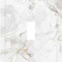 Marble Texture White And Gold Marble Luxury Decorative Light Switch Cover 1 Gang Single Toggle Device Electrical Faceplate Switchplates Decorator Outlet Wall Plate for Bathroom Kitchen Decor Single Toggle / 5 X 3 IN