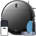 Robot Vacuum and Mop Combo, 2 in 1 Mopping Robot Vacuum Cleaner with Schedule, Wi-Fi/Voice/App, Strong Suction, Easy of Use, Self-Charging Robotic Vacuum, Slim, Ideal for Hard Floor, Pet Hair, Carpet (Brown)