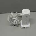 Power Strip Tower Surge Protector, SUPERDANNY Desktop Charging Station, 10 Ft Extension Cord, 9 Outlets, 4 USB Ports, 1080 Joules, 3-Prong, Grounded, Multiple Protections for Home, Office, Black