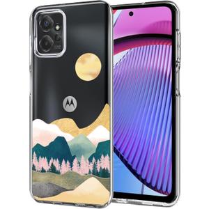 Unov Case Compatible with Motorola Moto g Power 5G 2023 Clear with Design Soft TPU Shock Absorption Slim Embossed Pattern Protective Back Cover (Sierra Mountains)
