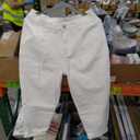 EVALESS Women's High Waisted Baggy Boyfriend Barrel Jeans (10, White)