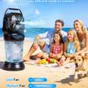 2026 NEW Portable Camping Misting Fan, 30000mAh Rechargeable Camping Fans with Remote & 2L Water Tank, 4 Timers, 4 Speeds, 2 Mist Modes, 120° Oscillation, for Golf Camping Beach Fishing & Workshops, Large