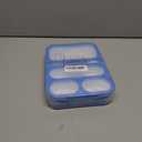 kinsho Bento-Box for Adults or Kids, Lunch-Boxes Portion Control Container for Women Men Girls Boys | Leakproof Snack Containers for School BPA Free Utensils 5 Compartments | Blue, Orange