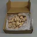 Thyle 150 Pcs Wooden Wheels Craft Bulk Wood Mini Wheels Crafts for Mini Christmas Tree Base DIY Model Cars Instrument's Clamp, Trucks(1 Inch Diameter, 3/8 Inch Thick)