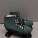 XUDREZ Cowhide Roller Skates for Women and Men High-Top Shoes Double-Row Design,Adjustable Classic Premium Roller Skates (45-US Men 9.5-Women 11, blue)