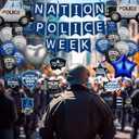 Ceenna 54 Pcs National Police Week Decorations Include Banner Balloons Sets for Policemen Policewomen Appreciation Week Festival Party Supplies (Silver Black Dark Blue)
