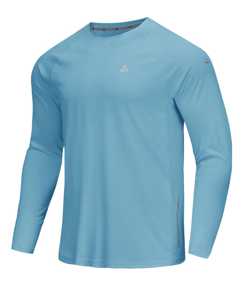 YOVVI Men Swim Shirt Sky Blue (Blue, L)