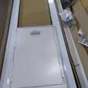 Ideal Pet Products Aluminum Pet Patio Door, Adjustable Height 77-5/8" to 80-3/8", 7" x 11-1/4" Flap Size, White