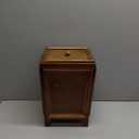 Primo Supply Rattan 7L Trash Can - Hand Woven Brown Square Garbage Bin with Lid - Small Wooden Bathroom Kitchen Decorative Waste Basket