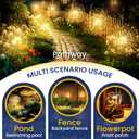 GIGALUMI Garden Decor Outdoor Lights 120LED 2Pack, Solar Garden Lights Outside Fairy Firework Decorative,Solar Powered for Yard Pathway Flowerbed Planter Balcony Patio 4th of July Decor, Warm White