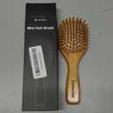 Mini Bamboo Hair Brush for Hair Growth - Detangling Scalp Massage Brush for Women, Men & Kids For All Hair Types, for Travel Small Hairbrush (yellow)