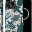 Case Compatible with iPhone 14 Pro Max,Compatible with MagSafe,Fall Prevention Hybrid 2-Layer Hard Shell Cases for Girls Boys,Turtle Whale Octopus Sharks Marine