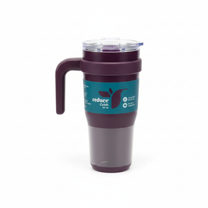 REDUCE 24 oz Stainless Steel Tumbler with Handle - Dual-Wall Vacuum Insulated Travel Mug, Sweat-Proof Lid & Reusable Straw - Keeps Drinks Cold for 24 Hrs, Fits Cupholders, Dishwasher Safe